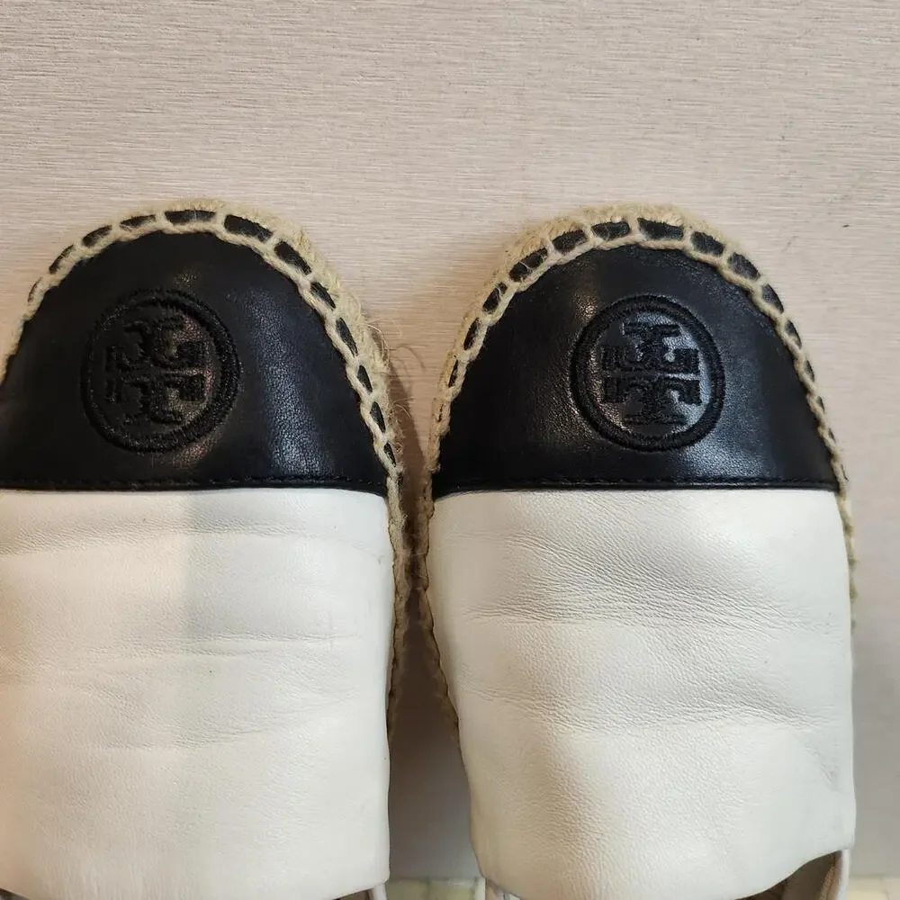 Tory Burch Leather Colorblock Espadrille Flats